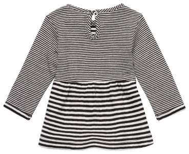 Preview: noppies baby girl stripy jerseydress Avoca charcoal