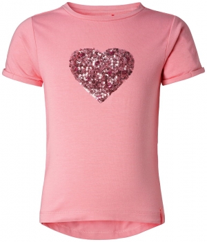 noppies kids girl Pailetten-Herz T-Shirt Florissant flamingo