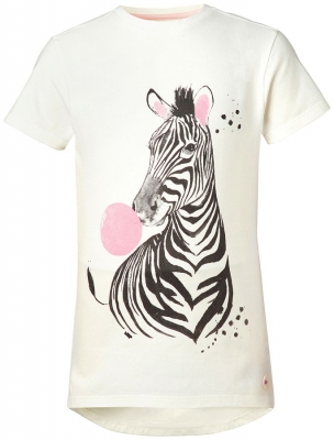 NOP girls Zebra T-Shirt Larchmont off white