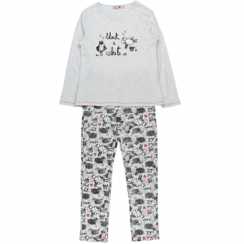 boboli sleepwear girls Schlafanzug/Pyjama "sheeps" grey
