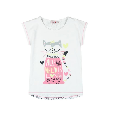 boboli sleepwear girls shorty/pyjama blanco