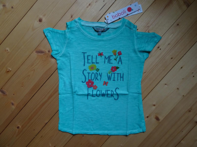 Boboli Kids Girls T-Shirt "Tell me a story with flowers"