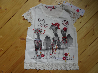 Boboli Kleinkind/Layette Kamel T-Shirt "Ready to Summer"