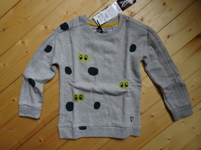 moodstreet Sweater AOP Dots grey melee