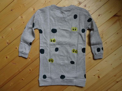 moodstreet Sweatkleid AOP Dots grey melee