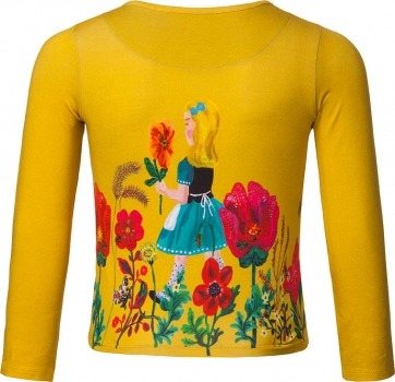 Room Seven® Langarmshirt Tin "field of flower" yellow
