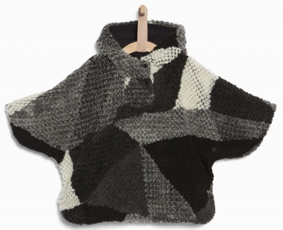 IKKS city black Woll-Cape/-Poncho gris chiné anthracite