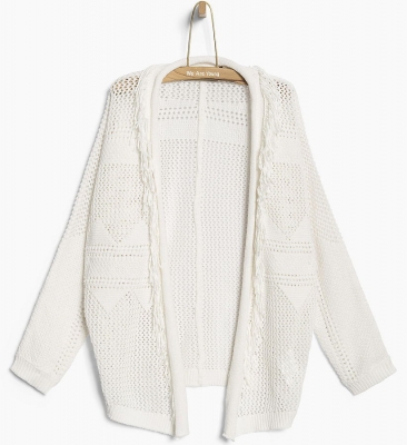 WAY by IKKS Malibu knitted ponchocardigan blanc cassé