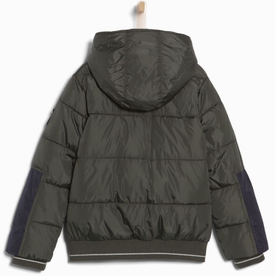 IKKS garcon cargo quilted winterjacket kaki foncé