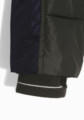 IKKS garcon cargo quilted winterjacket kaki foncé