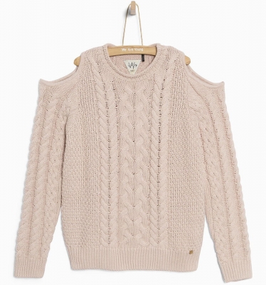 WAY by IKKS Street Shining Strick-Pullover rose poudré