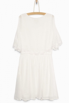 WAY by IKKS Full Summer Spitzenkleid blanc cassé