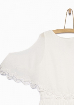 WAY by IKKS Full Summer Spitzenkleid blanc cassé