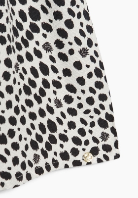 IKKS city white Volant-Kleid blanc cassé imprimé