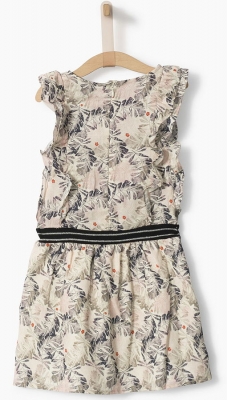 IKKS city black ärmelloses Volant-Kleid rose poudré imprimé