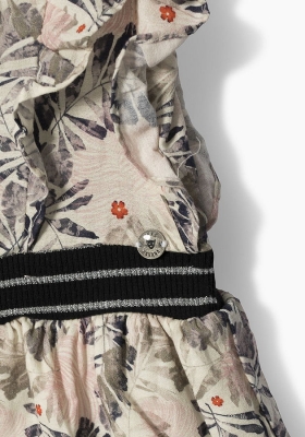 IKKS city black ärmelloses Volant-Kleid rose poudré imprimé