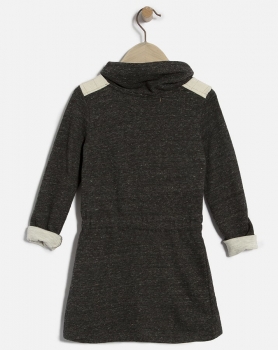 IKKS Nordik Winter Kapuzen-Sweatkleid gris chiné anthracite