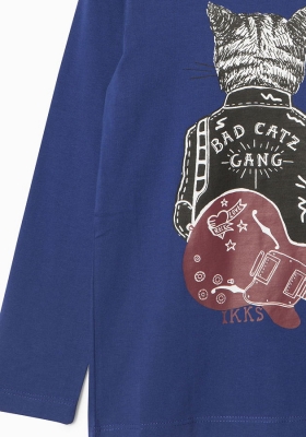 IKKS garcon cargo longsleeve bleu électrique