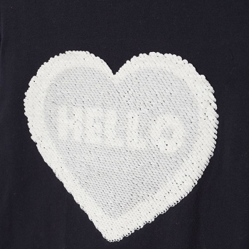 IKKS cargo sequins heart longsleeve navy