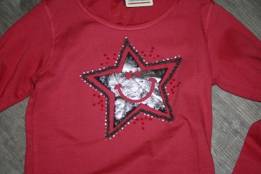 Blue Rebel spot on Langarmshirt "star" rose