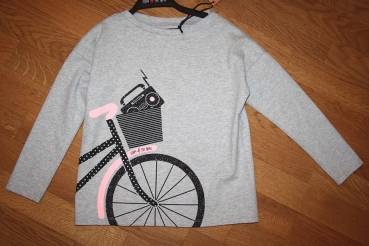 Sorry4theMess Langarmshirt "bicycle" gris chiné