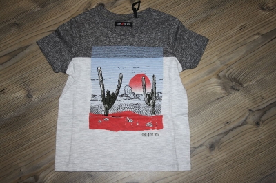 Sorry4theMess T-Shirt "Metalgabel-Kaktus" gris chiné foncé
