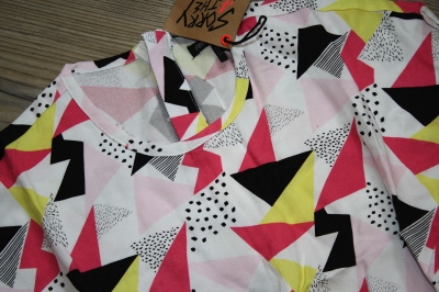 Sorry4theMess bedrucktes Kurzarm-Kleid rose poudré