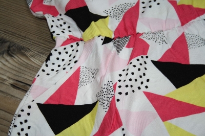 Sorry4theMess bedrucktes Kurzarm-Kleid rose poudré