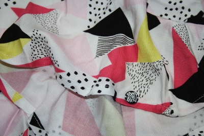 Sorry4theMess bedrucktes Kurzarm-Kleid rose poudré