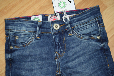 Preview: Vingino skinny organic Jeanshose Aniko mid blue wash