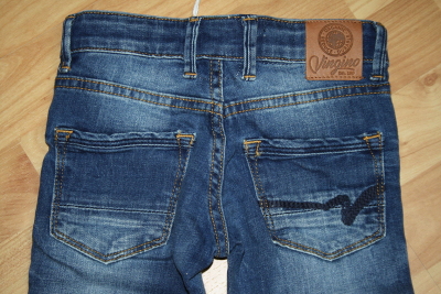 Preview: Vingino skinny organic Jeanshose Aniko mid blue wash
