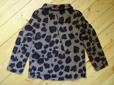 Like FLO caban jacket wool animal bordeaux