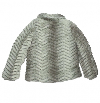 moodstreet fake fur jacket light turquoise ---size 14y left only---