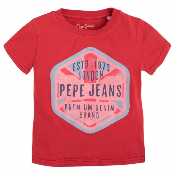Pepe Jeans Logo T-Shirt Jill pop red