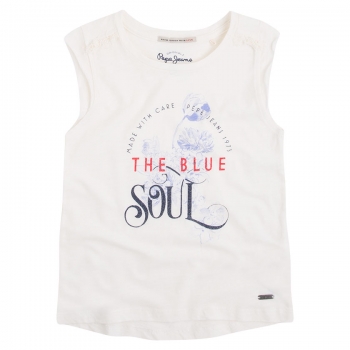 Pepe Jeans singlet/top Clide JR factory white