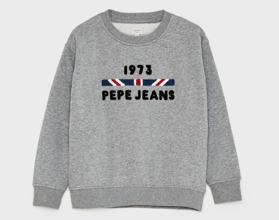 Pepe Jeans Logo-Sweatshirt Mickey JR grey marl