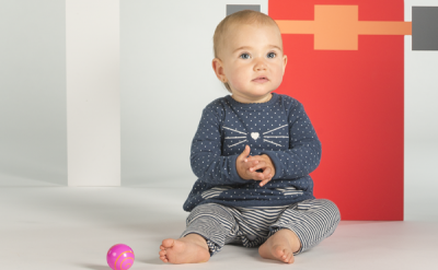 boboli newborn Strampelanzug-Kleid indigo gestreift