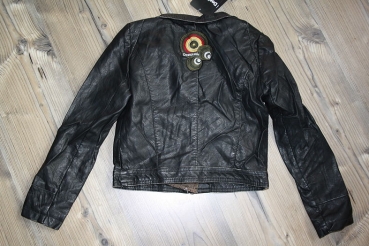 DeSigual Kunstleder-Bikerjacke Armochuel Rep antracita ---nur noch Größe 122/128---