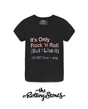 IKKS actua Rolling Stones T-Shirt Rock'n Roll noir