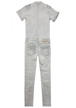 circle of trust girls Denim-Jumpsuit Clover clean grey