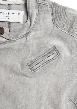 circle of trust girls Denim-Jumpsuit Clover clean grey