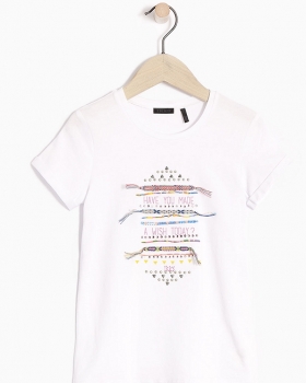 IKKS city couleur artwork T-Shirt blanc optique