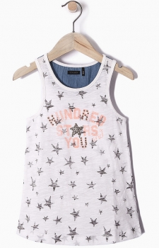 IKKS city couleur ärmelloses Top "Stars" blanc optique