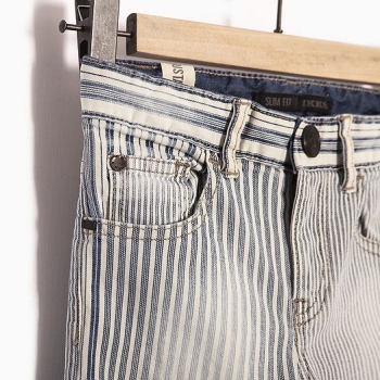 IKKS garcon Boys in Hawaii slim denim pants rayure bleu