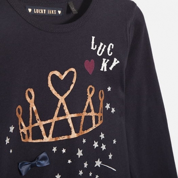 IKKS cargo longsleeve "Lucky Crown" marine ---size 4y left only---
