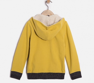 IKKS garcon Northern College hooded cardigan jaune
