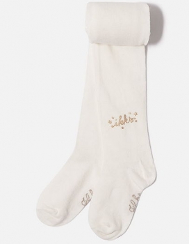 IKKS Pastel Flower Logo Strumpfhose blanc casse