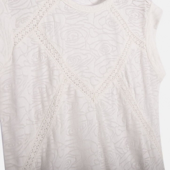 Preview: IKKS city road Rosen-Dévoré Top blanc casse