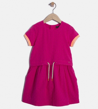 IKKS city couleur layered look dress fuchsia