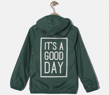 IKKS garcon city rock reversible blouson vert fonc